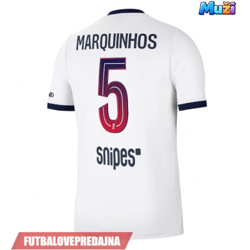 Lacne Muži Futbalové dres Paris Saint-Germain Marquinhos #5 2026-27 Krátky Rukáv - Preč